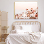 Shop Sunset in Santorini Photo Canvas Print a photography framed stretched canvas print from The Print Emporium wall artwork collection - Buy Australian made prints for the home and your interior decor space, TPE-1301-CA-35X46-NF