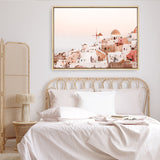 Shop Sunset in Santorini Photo Canvas Print a photography framed stretched canvas print from The Print Emporium wall artwork collection - Buy Australian made prints for the home and your interior decor space, TPE-1301-CA-35X46-NF