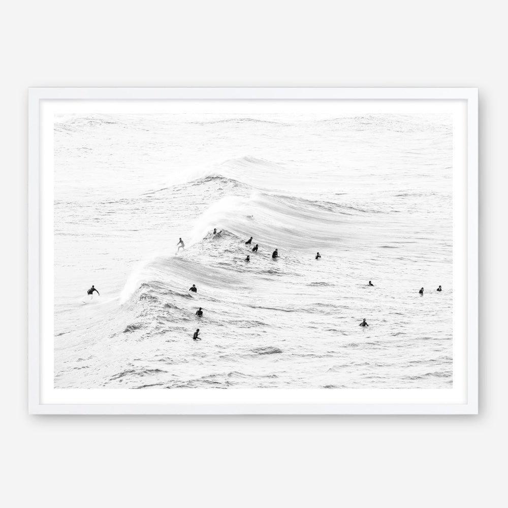 Shop Surf Swell B&W Photo Art Print a coastal themed photography wall art print from The Print Emporium wall artwork collection - Buy Australian made fine art poster and framed prints for the home and your interior decor, TPE-1161-AP