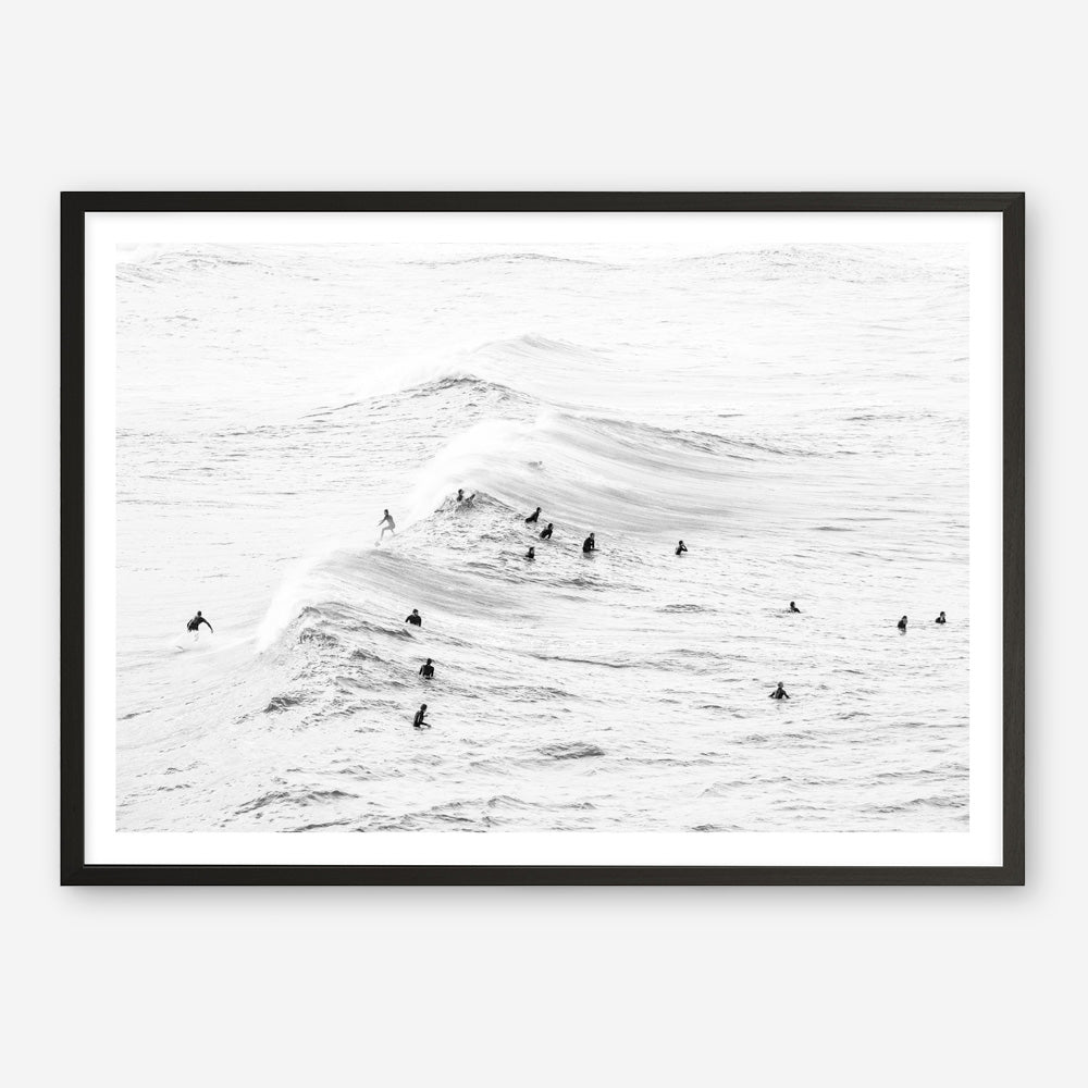 Shop Surf Swell B&W Photo Art Print a coastal themed photography wall art print from The Print Emporium wall artwork collection - Buy Australian made fine art poster and framed prints for the home and your interior decor, TPE-1161-AP