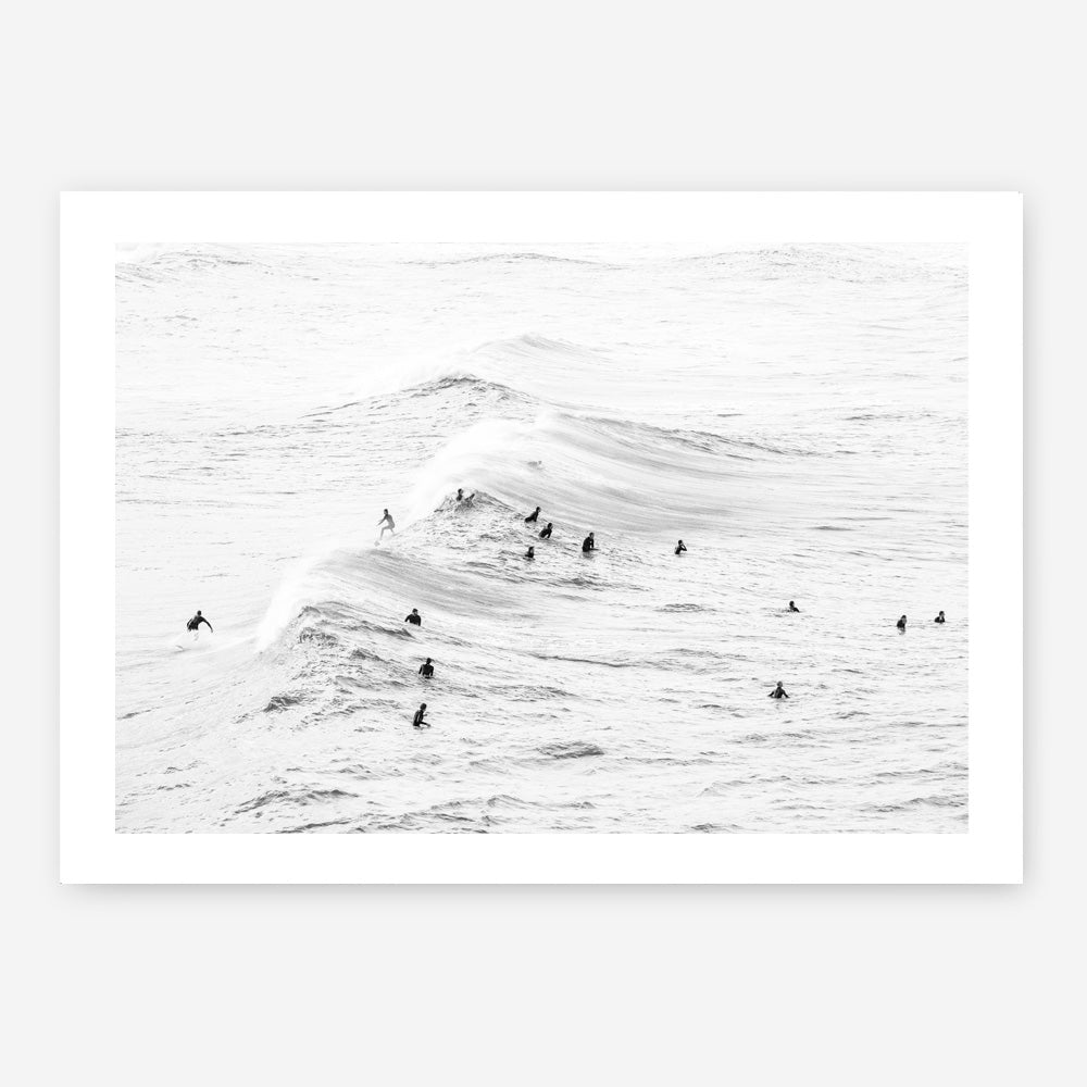 Shop Surf Swell B&W Photo Art Print a coastal themed photography wall art print from The Print Emporium wall artwork collection - Buy Australian made fine art poster and framed prints for the home and your interior decor, TPE-1161-AP
