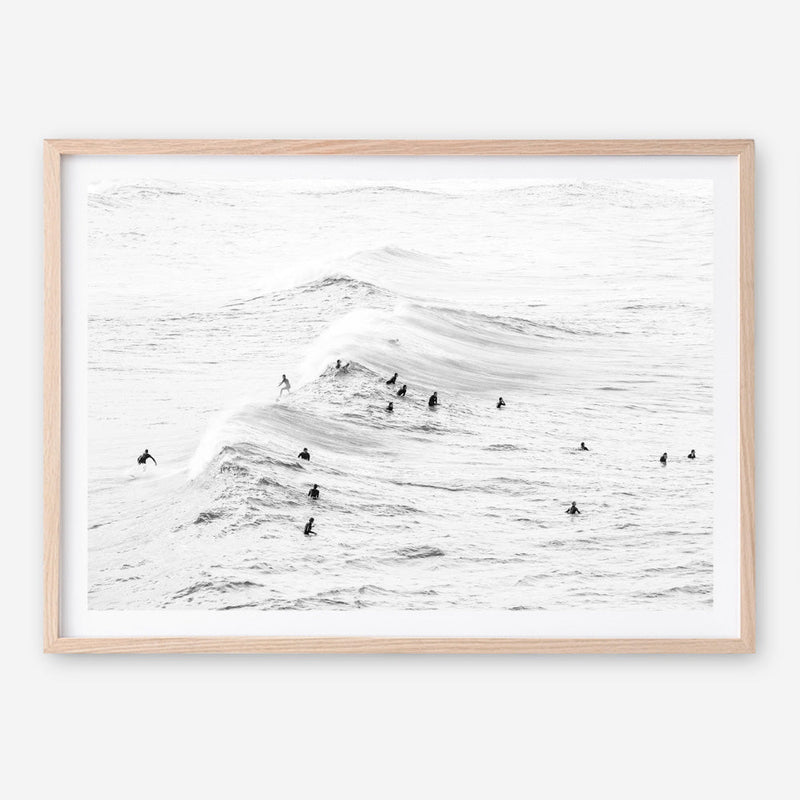 Shop Surf Swell B&W Photo Art Print a coastal themed photography wall art print from The Print Emporium wall artwork collection - Buy Australian made fine art poster and framed prints for the home and your interior decor, TPE-1161-AP