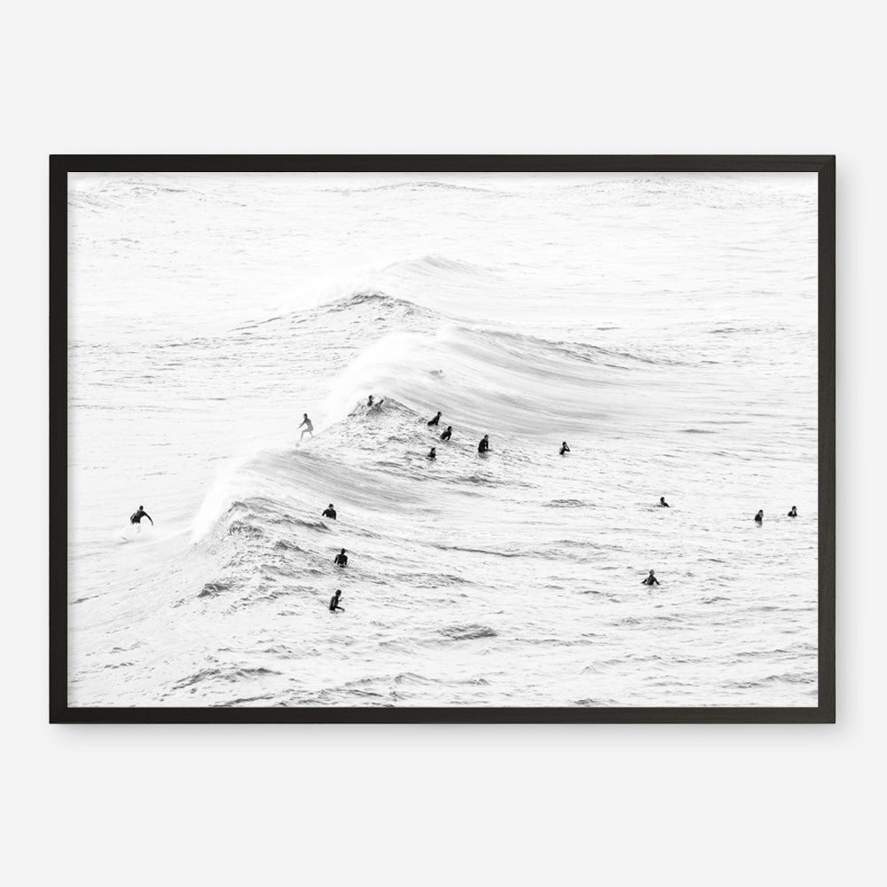 Shop Surf Swell B&W Photo Art Print a coastal themed photography wall art print from The Print Emporium wall artwork collection - Buy Australian made fine art poster and framed prints for the home and your interior decor, TPE-1161-AP