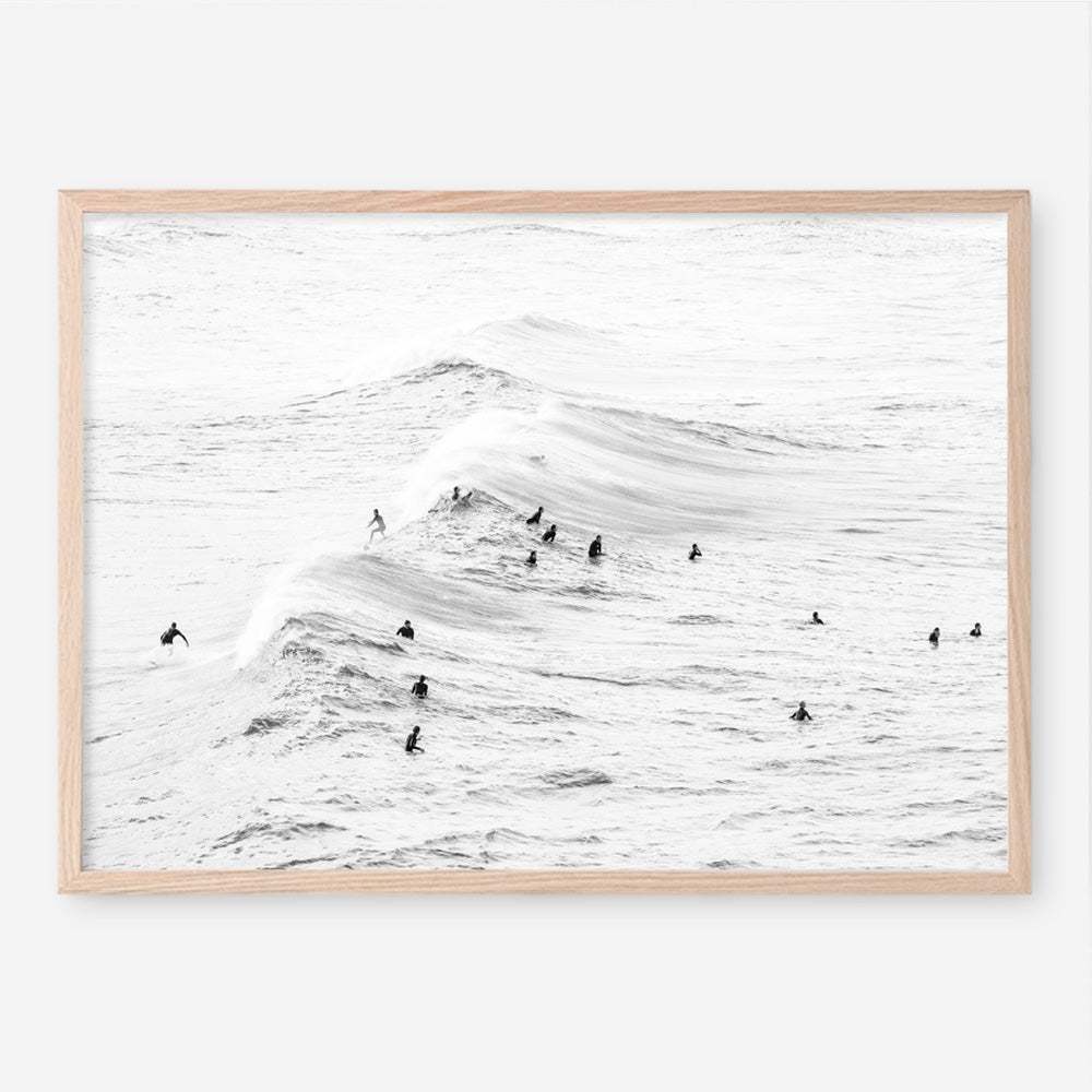 Shop Surf Swell B&W Photo Art Print a coastal themed photography wall art print from The Print Emporium wall artwork collection - Buy Australian made fine art poster and framed prints for the home and your interior decor, TPE-1161-AP