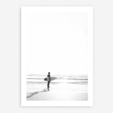 Shop Surfer On The Sand Photo Art Print a coastal themed photography wall art print from The Print Emporium wall artwork collection - Buy Australian made fine art poster and framed prints for the home and your interior decor, TPE-1064-AP