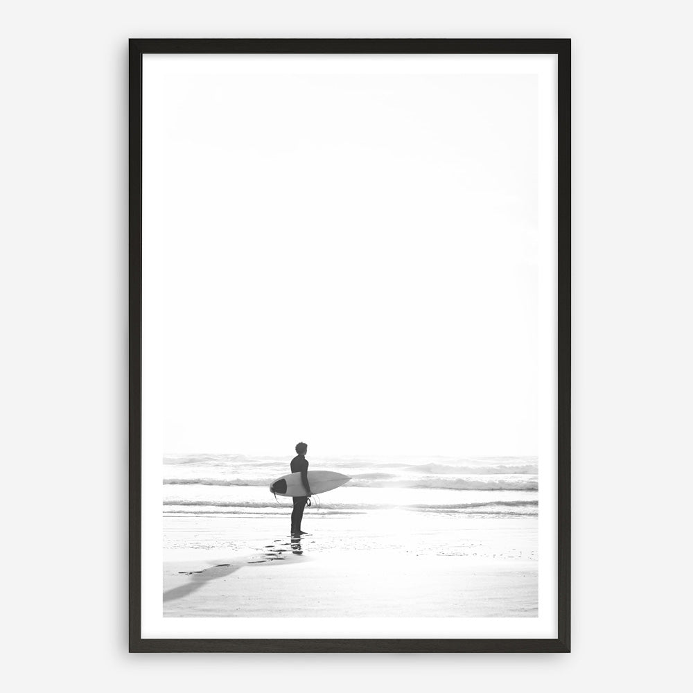 Shop Surfer On The Sand Photo Art Print a coastal themed photography wall art print from The Print Emporium wall artwork collection - Buy Australian made fine art poster and framed prints for the home and your interior decor, TPE-1064-AP