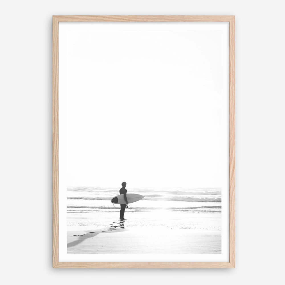 Shop Surfer On The Sand Photo Art Print a coastal themed photography wall art print from The Print Emporium wall artwork collection - Buy Australian made fine art poster and framed prints for the home and your interior decor, TPE-1064-AP