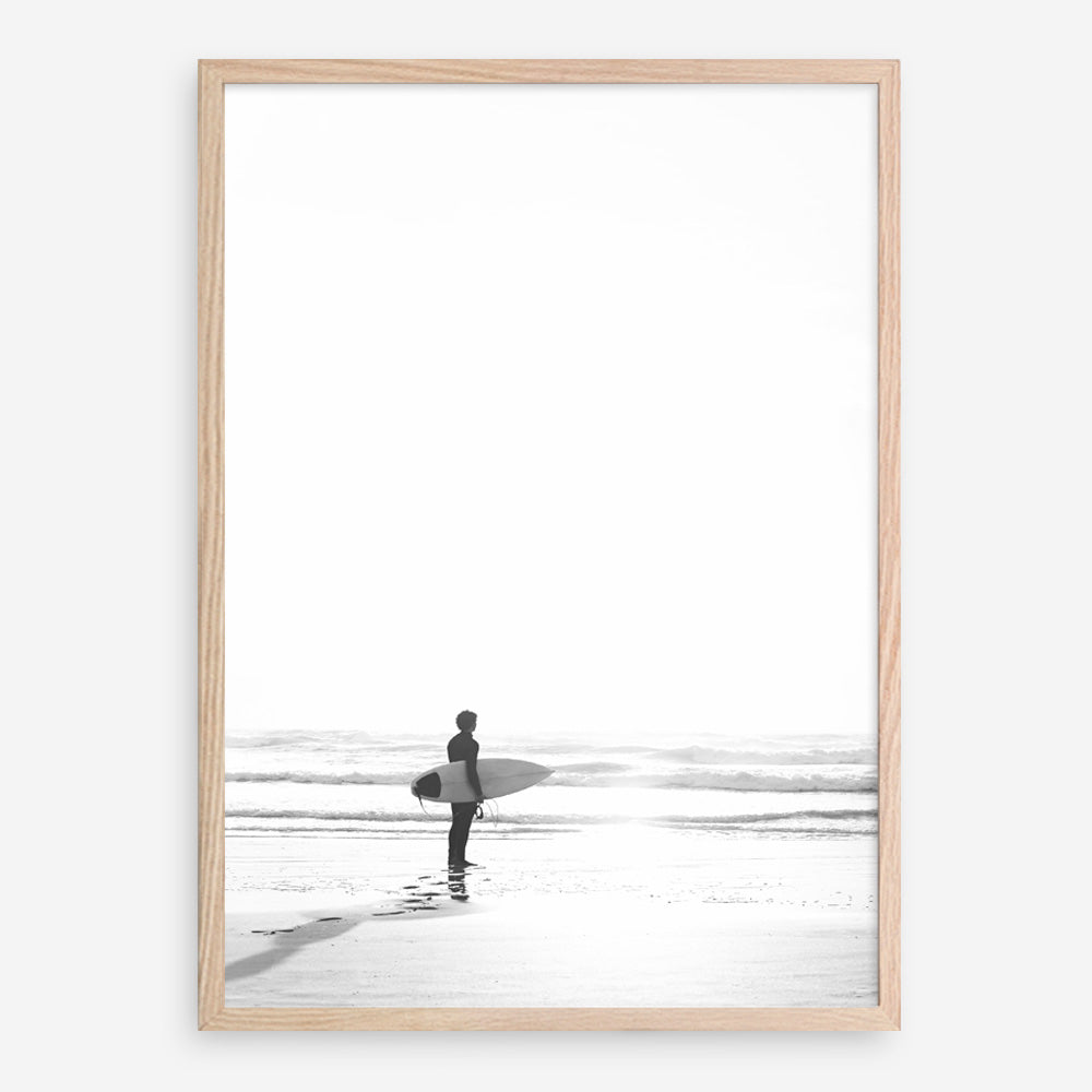 Shop Surfer On The Sand Photo Art Print a coastal themed photography wall art print from The Print Emporium wall artwork collection - Buy Australian made fine art poster and framed prints for the home and your interior decor, TPE-1064-AP