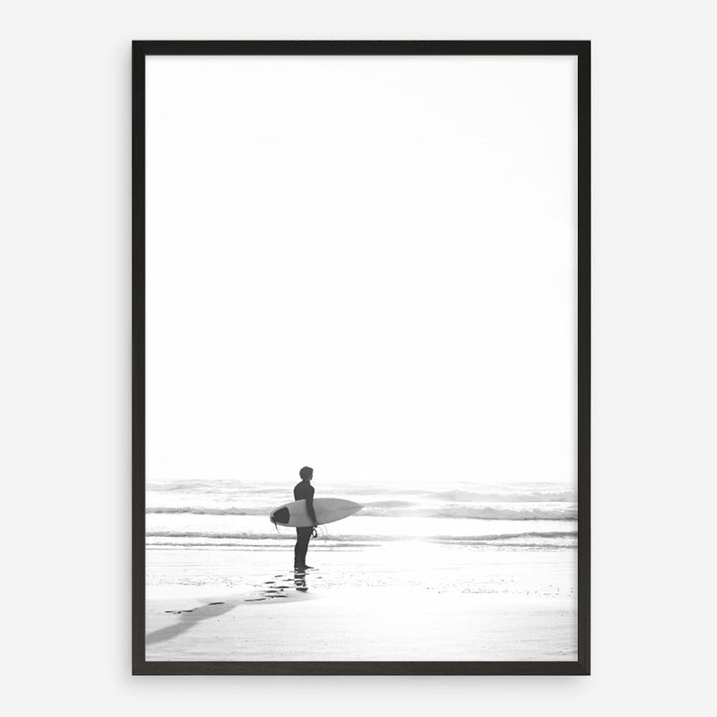 Shop Surfer On The Sand Photo Art Print a coastal themed photography wall art print from The Print Emporium wall artwork collection - Buy Australian made fine art poster and framed prints for the home and your interior decor, TPE-1064-AP