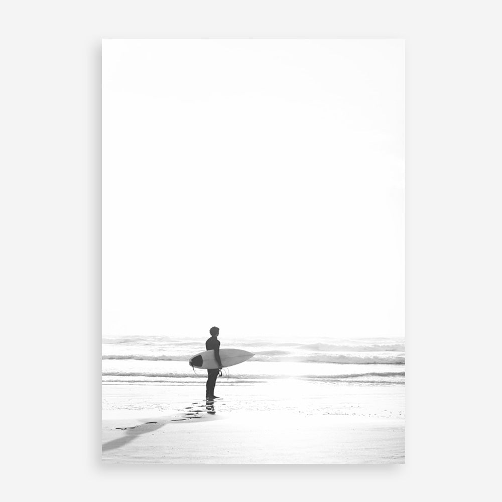 Shop Surfer On The Sand Photo Art Print a coastal themed photography wall art print from The Print Emporium wall artwork collection - Buy Australian made fine art poster and framed prints for the home and your interior decor, TPE-1064-AP