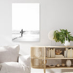 Shop Surfer On The Sand Photo Canvas Print a coastal themed photography framed stretched canvas print from The Print Emporium wall artwork collection - Buy Australian made prints for the home and your interior decor space, TPE-1064-CA-35X46-NF