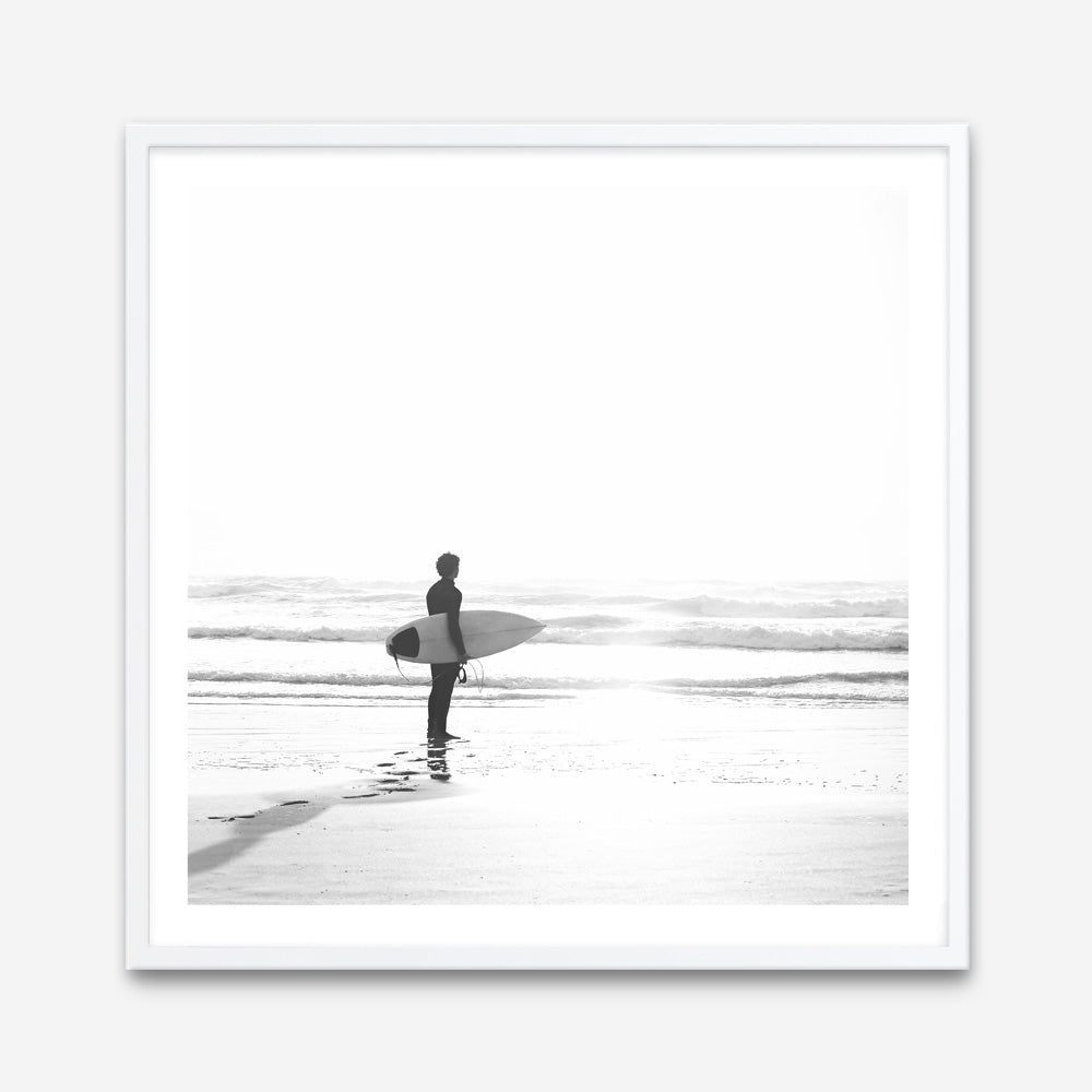 Shop Surfer On The Sand (Square) Photo Art Print a coastal themed photography wall art print from The Print Emporium wall artwork collection - Buy Australian made fine art poster and framed prints for the home and your interior decor, TPE-1071-AP