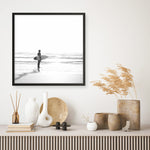 Shop Surfer On The Sand (Square) Photo Art Print a coastal themed photography wall art print from The Print Emporium wall artwork collection - Buy Australian made fine art poster and framed prints for the home and your interior decor, TPE-1071-AP