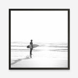 Shop Surfer On The Sand (Square) Photo Art Print a coastal themed photography wall art print from The Print Emporium wall artwork collection - Buy Australian made fine art poster and framed prints for the home and your interior decor, TPE-1071-AP