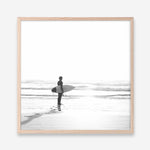 Shop Surfer On The Sand (Square) Photo Art Print a coastal themed photography wall art print from The Print Emporium wall artwork collection - Buy Australian made fine art poster and framed prints for the home and your interior decor, TPE-1071-AP