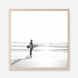 Shop Surfer On The Sand (Square) Photo Art Print a coastal themed photography wall art print from The Print Emporium wall artwork collection - Buy Australian made fine art poster and framed prints for the home and your interior decor, TPE-1071-AP