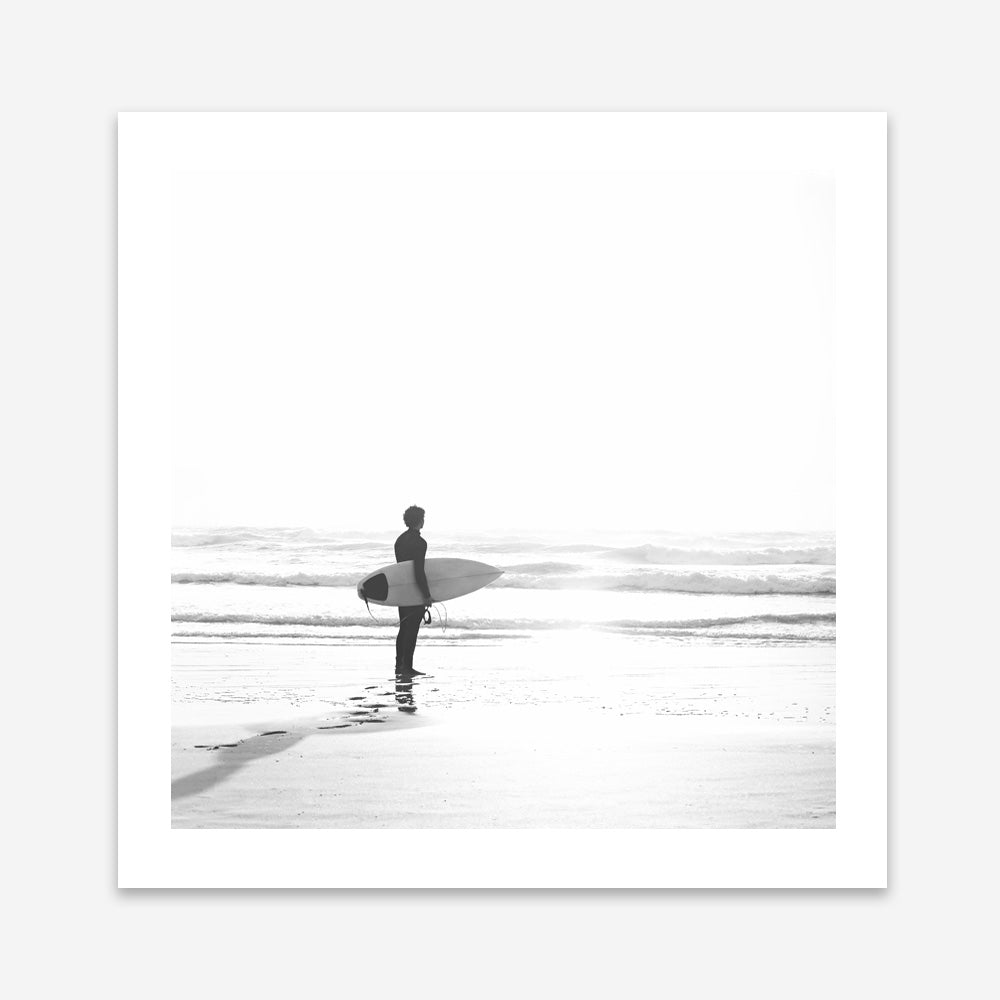Shop Surfer On The Sand (Square) Photo Art Print a coastal themed photography wall art print from The Print Emporium wall artwork collection - Buy Australian made fine art poster and framed prints for the home and your interior decor, TPE-1071-AP