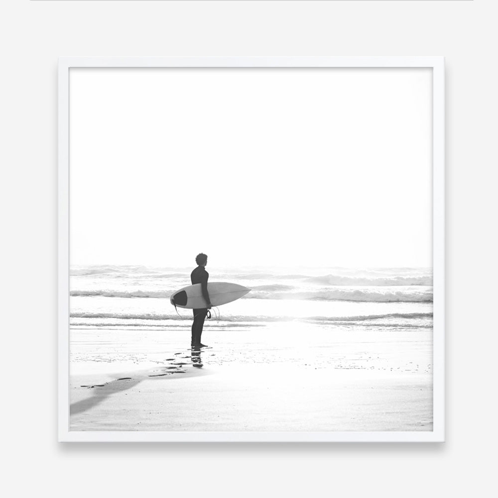 Shop Surfer On The Sand (Square) Photo Art Print a coastal themed photography wall art print from The Print Emporium wall artwork collection - Buy Australian made fine art poster and framed prints for the home and your interior decor, TPE-1071-AP