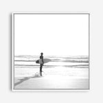 Shop Surfer On The Sand (Square) Photo Canvas a coastal themed photography framed stretched canvas print from The Print Emporium wall artwork collection - Buy Australian made prints for the home and your interior decor space, TPE-1071-CA-40X40-NF