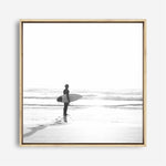 Shop Surfer On The Sand (Square) Photo Canvas a coastal themed photography framed stretched canvas print from The Print Emporium wall artwork collection - Buy Australian made prints for the home and your interior decor space, TPE-1071-CA-40X40-NF