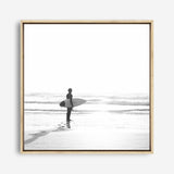 Shop Surfer On The Sand (Square) Photo Canvas a coastal themed photography framed stretched canvas print from The Print Emporium wall artwork collection - Buy Australian made prints for the home and your interior decor space, TPE-1071-CA-40X40-NF