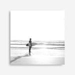 Shop Surfer On The Sand (Square) Photo Canvas a coastal themed photography framed stretched canvas print from The Print Emporium wall artwork collection - Buy Australian made prints for the home and your interior decor space, TPE-1071-CA-40X40-NF