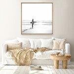 Shop Surfer On The Sand (Square) Photo Canvas a coastal themed photography framed stretched canvas print from The Print Emporium wall artwork collection - Buy Australian made prints for the home and your interior decor space, TPE-1071-CA-40X40-NF