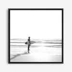 Shop Surfer On The Sand (Square) Photo Canvas a coastal themed photography framed stretched canvas print from The Print Emporium wall artwork collection - Buy Australian made prints for the home and your interior decor space, TPE-1071-CA-40X40-NF