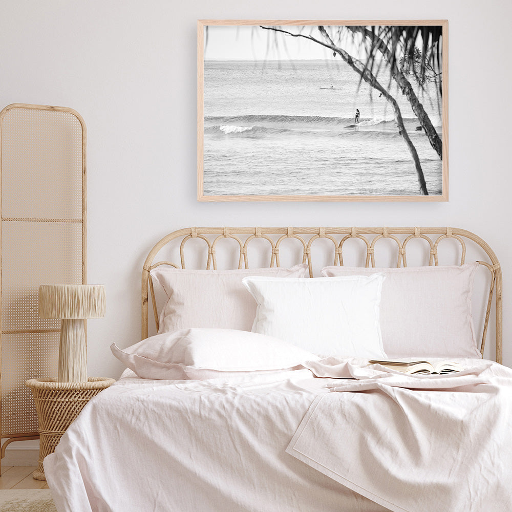 Shop Surfing At Noosa Photo Art Print a coastal themed photography wall art print from The Print Emporium wall artwork collection - Buy Australian made fine art poster and framed prints for the home and your interior decor, TPE-1228-AP