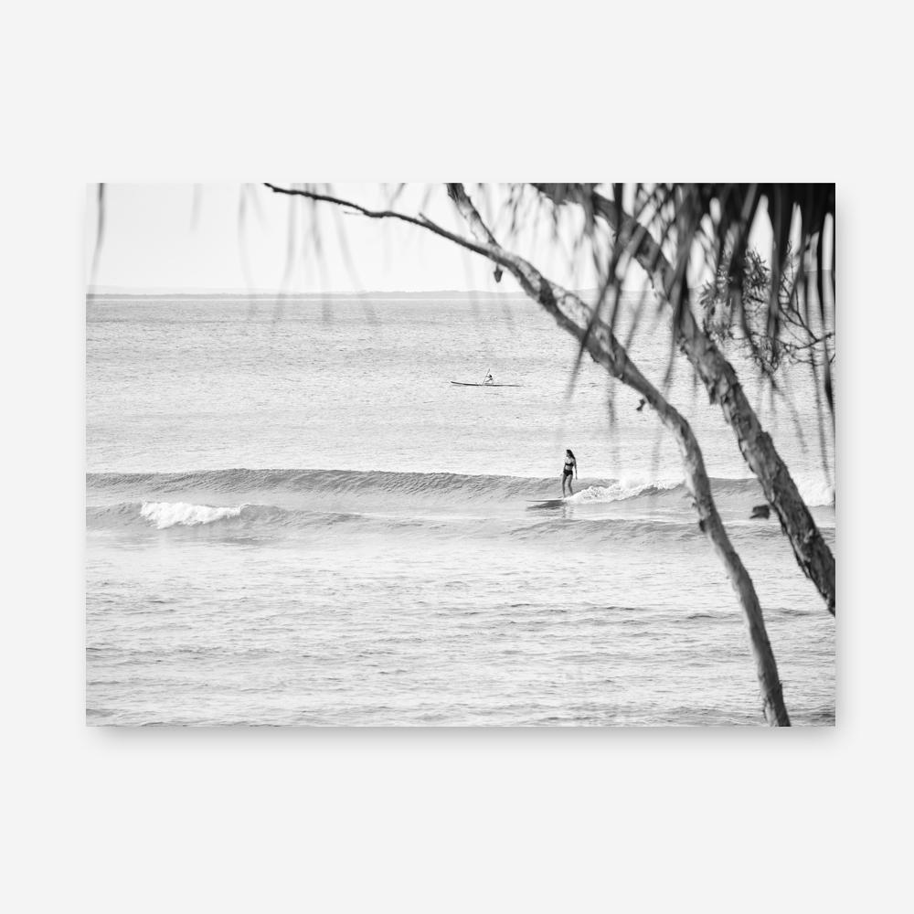 Shop Surfing At Noosa Photo Canvas Print a coastal themed photography framed stretched canvas print from The Print Emporium wall artwork collection - Buy Australian made prints for the home and your interior decor space, TPE-1228-CA-35X46-NF
