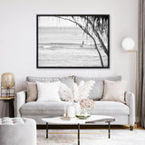 Shop Surfing At Noosa Photo Canvas Print a coastal themed photography framed stretched canvas print from The Print Emporium wall artwork collection - Buy Australian made prints for the home and your interior decor space, TPE-1228-CA-35X46-NF
