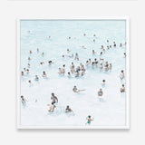 Shop Swimmers (Square) Art Print a coastal themed painted wall art print from The Print Emporium wall artwork collection - Buy Australian made fine art painting style poster and framed prints for the home and your interior decor room, TPE-319-AP