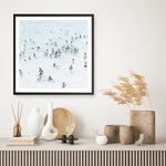 Shop Swimmers (Square) Art Print a coastal themed painted wall art print from The Print Emporium wall artwork collection - Buy Australian made fine art painting style poster and framed prints for the home and your interior decor room, TPE-319-AP