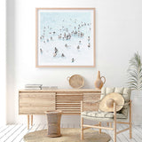 Shop Swimmers (Square) Art Print a coastal themed painted wall art print from The Print Emporium wall artwork collection - Buy Australian made fine art painting style poster and framed prints for the home and your interior decor room, TPE-319-AP