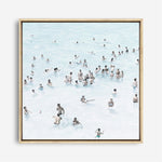 Shop Swimmers (Square) Canvas Print a coastal themed painted framed canvas wall art print from The Print Emporium artwork collection - Buy Australian made fine art painting style stretched canvas prints for the home and your interior decor space, TPE-319-CA-40X40-NF