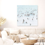 Shop Swimmers (Square) Canvas Print a coastal themed painted framed canvas wall art print from The Print Emporium artwork collection - Buy Australian made fine art painting style stretched canvas prints for the home and your interior decor space, TPE-319-CA-40X40-NF