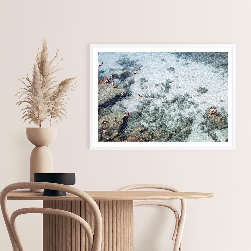 Shop Swimming in Puglia Photo Art Print a coastal themed photography wall art print from The Print Emporium wall artwork collection - Buy Australian made fine art poster and framed prints for the home and your interior decor, TPE-1222-AP