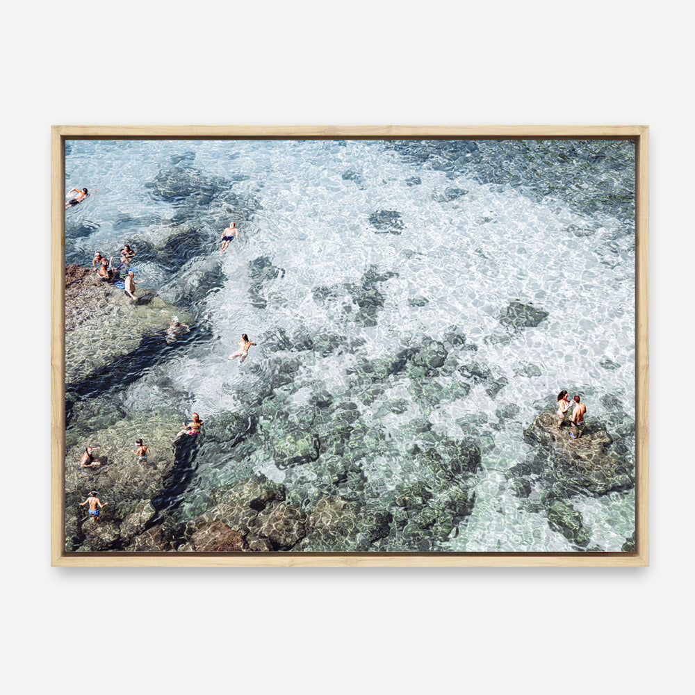 Shop Swimming in Puglia Photo Canvas Print a coastal themed photography framed stretched canvas print from The Print Emporium wall artwork collection - Buy Australian made prints for the home and your interior decor space, TPE-1222-CA-35X46-NF