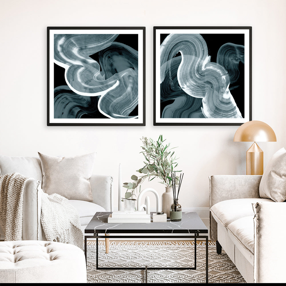 Shop Swirl II (Square) Art Print a painted abstract themed wall art print from The Print Emporium wall artwork collection - Buy Australian made fine art painting style poster and framed prints for the home and your interior decor room, TPE-PC-PG298-AP