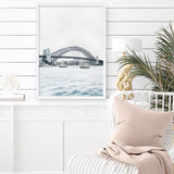 Shop Sydney Harbour Bridge Art Print a coastal themed painted wall art print from The Print Emporium wall artwork collection - Buy Australian made fine art painting style poster and framed prints for the home and your interior decor room, TPE-755-AP