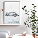 Shop Sydney Harbour Bridge Art Print a coastal themed painted wall art print from The Print Emporium wall artwork collection - Buy Australian made fine art painting style poster and framed prints for the home and your interior decor room, TPE-755-AP