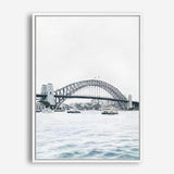 Shop Sydney Harbour Bridge Canvas Print a coastal themed painted framed canvas wall art print from The Print Emporium artwork collection - Buy Australian made fine art painting style stretched canvas prints for the home and your interior decor space, TPE-755-CA-35X46-NF