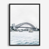 Shop Sydney Harbour Bridge Canvas Print a coastal themed painted framed canvas wall art print from The Print Emporium artwork collection - Buy Australian made fine art painting style stretched canvas prints for the home and your interior decor space, TPE-755-CA-35X46-NF
