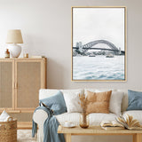 Shop Sydney Harbour Bridge Canvas Print a coastal themed painted framed canvas wall art print from The Print Emporium artwork collection - Buy Australian made fine art painting style stretched canvas prints for the home and your interior decor space, TPE-755-CA-35X46-NF