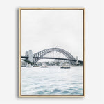 Shop Sydney Harbour Bridge Canvas Print a coastal themed painted framed canvas wall art print from The Print Emporium artwork collection - Buy Australian made fine art painting style stretched canvas prints for the home and your interior decor space, TPE-755-CA-35X46-NF