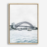 Shop Sydney Harbour Bridge Canvas Print a coastal themed painted framed canvas wall art print from The Print Emporium artwork collection - Buy Australian made fine art painting style stretched canvas prints for the home and your interior decor space, TPE-755-CA-35X46-NF