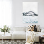 Shop Sydney Harbour Bridge Canvas Print a coastal themed painted framed canvas wall art print from The Print Emporium artwork collection - Buy Australian made fine art painting style stretched canvas prints for the home and your interior decor space, TPE-755-CA-35X46-NF