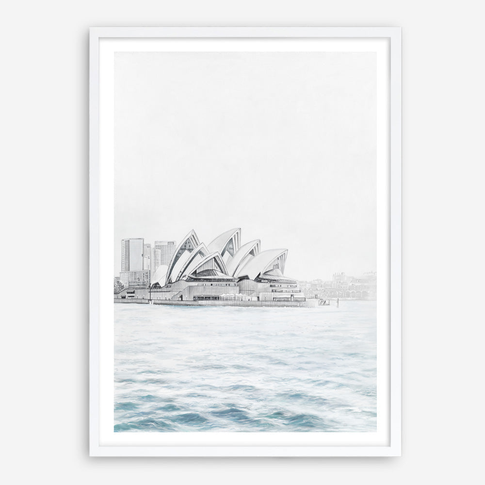 Shop Sydney Opera House Art Print a coastal themed painted wall art print from The Print Emporium wall artwork collection - Buy Australian made fine art painting style poster and framed prints for the home and your interior decor room, TPE-754-AP