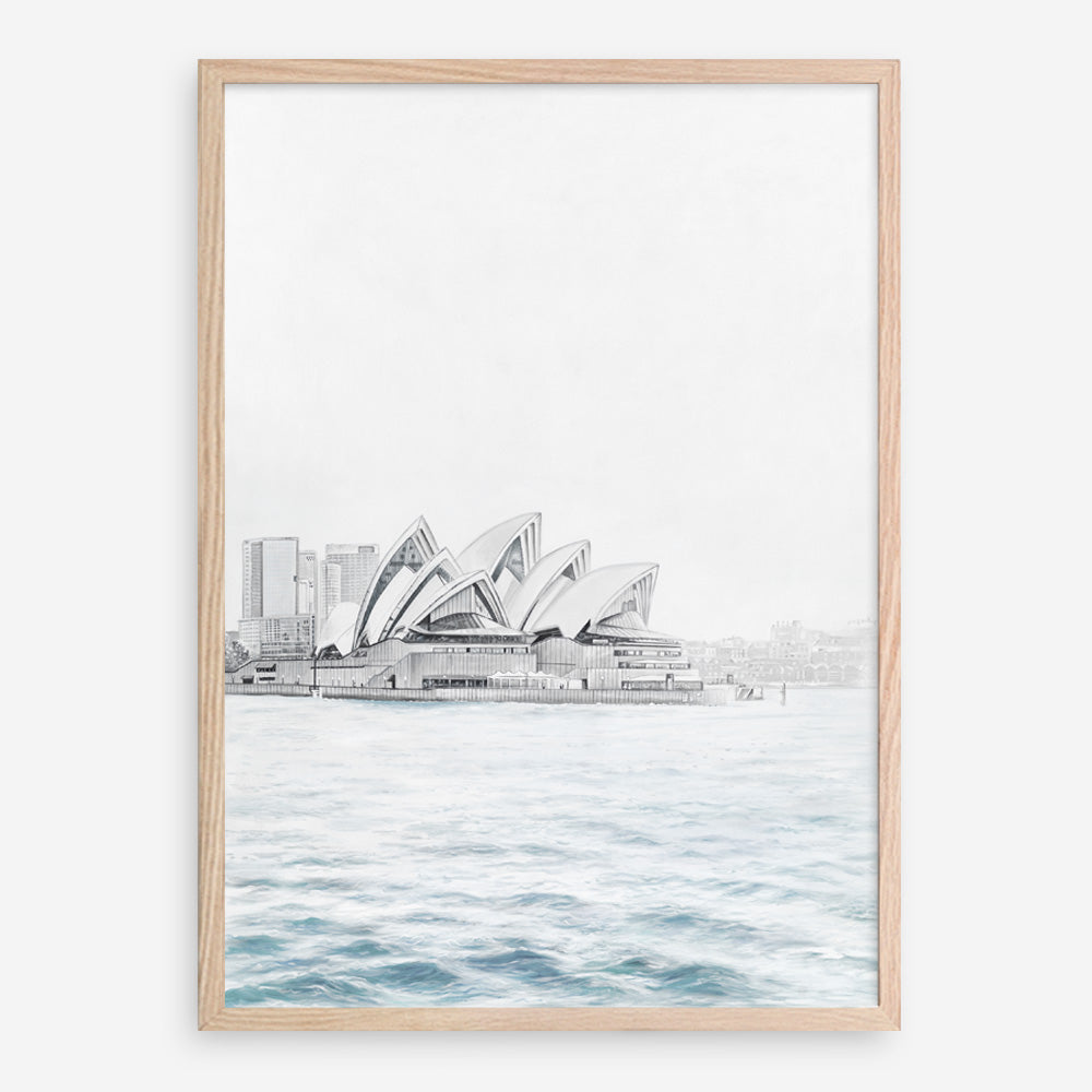 Shop Sydney Opera House Art Print a coastal themed painted wall art print from The Print Emporium wall artwork collection - Buy Australian made fine art painting style poster and framed prints for the home and your interior decor room, TPE-754-AP