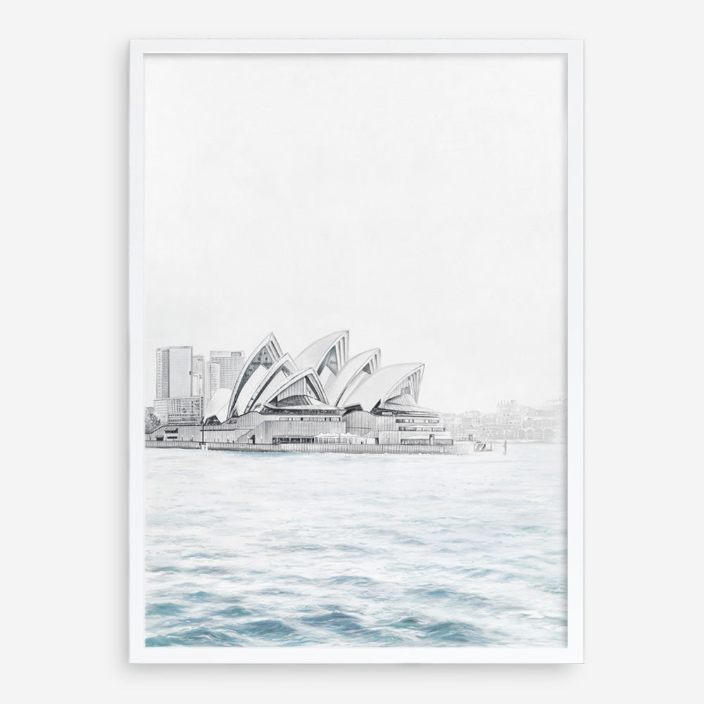 Shop Sydney Opera House Art Print a coastal themed painted wall art print from The Print Emporium wall artwork collection - Buy Australian made fine art painting style poster and framed prints for the home and your interior decor room, TPE-754-AP